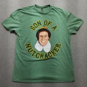 Elf Shirt Womens Large Green Crew Neck Short Sleeve Son Of A Nutcracker